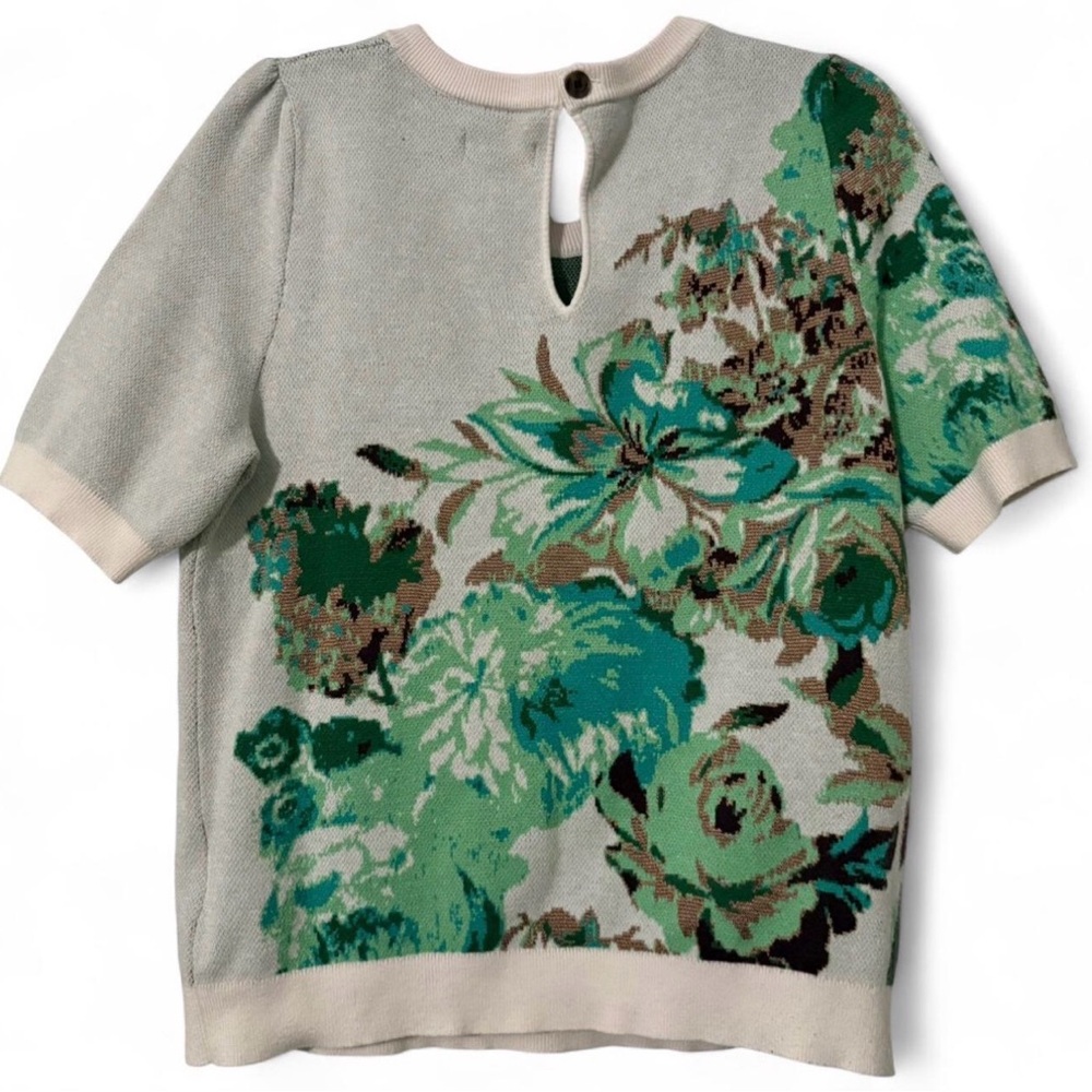 EUC Maeve by Anthropologie short sleeve floral sweater - Picture 6 of 7